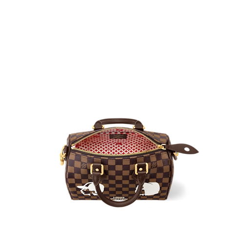 Speedy 25 Bandoulière Damier Ebene Canvas in Bags and Small Leather Goods's Men Bags Newness collections by Louis Vuitton (Product zoom)