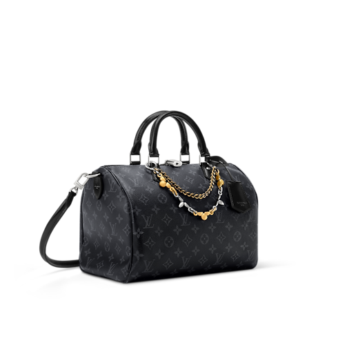 Speedy Soft 30 Monogram Eclipse in Bags and Small Leather Goods's Women Bags LV Icons collections by Louis Vuitton (Product zoom)