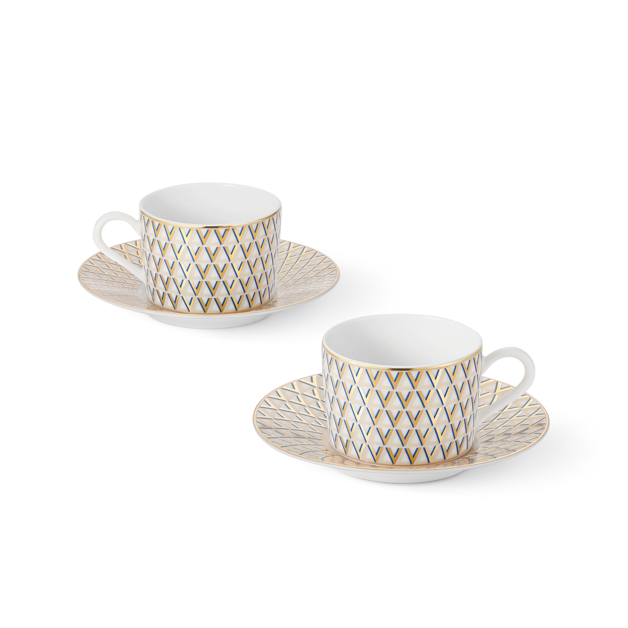 Splendor Set of 2 Teacups and Saucers   in Trunks, Travel and Home