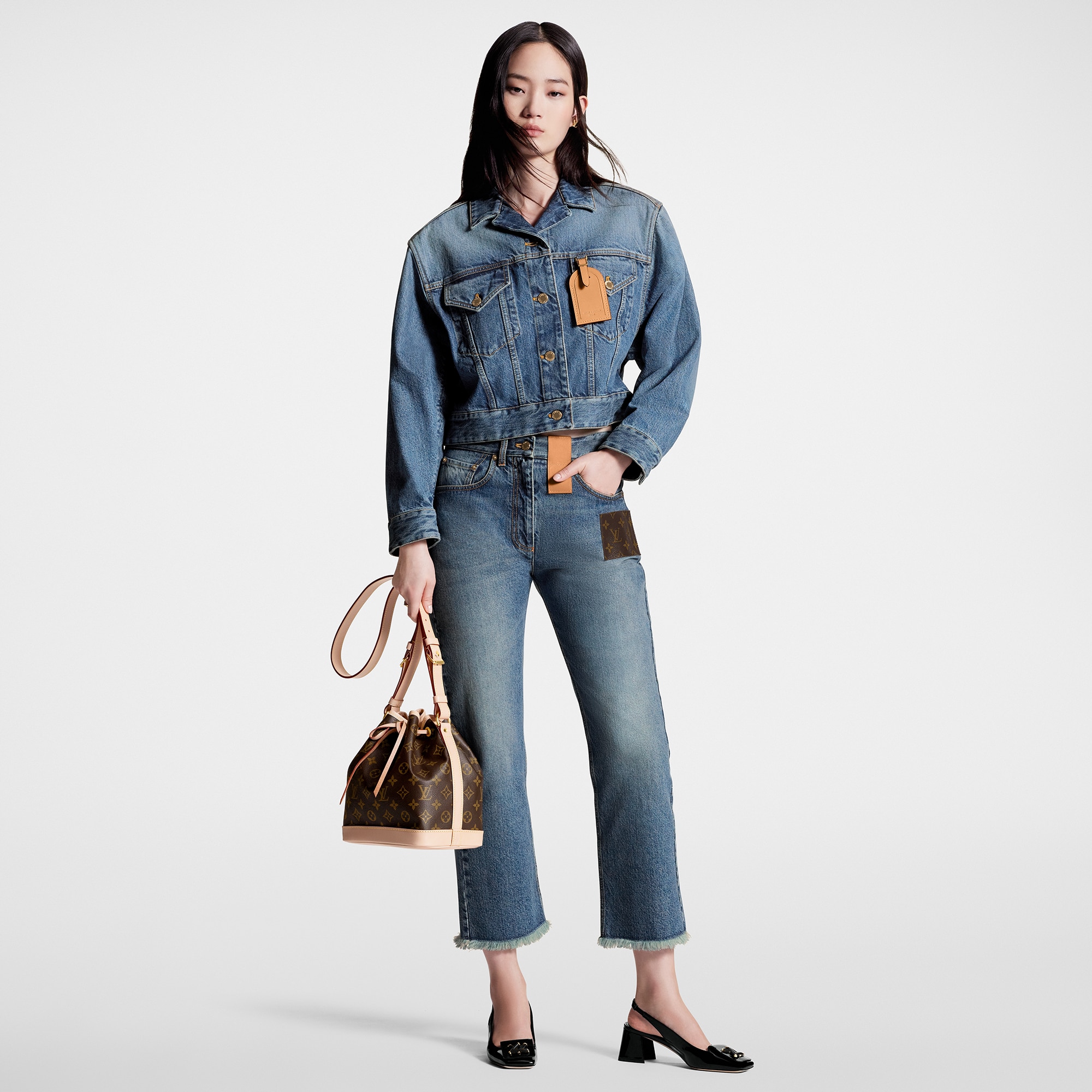 Stonewashed Trucker Jacket   in Women