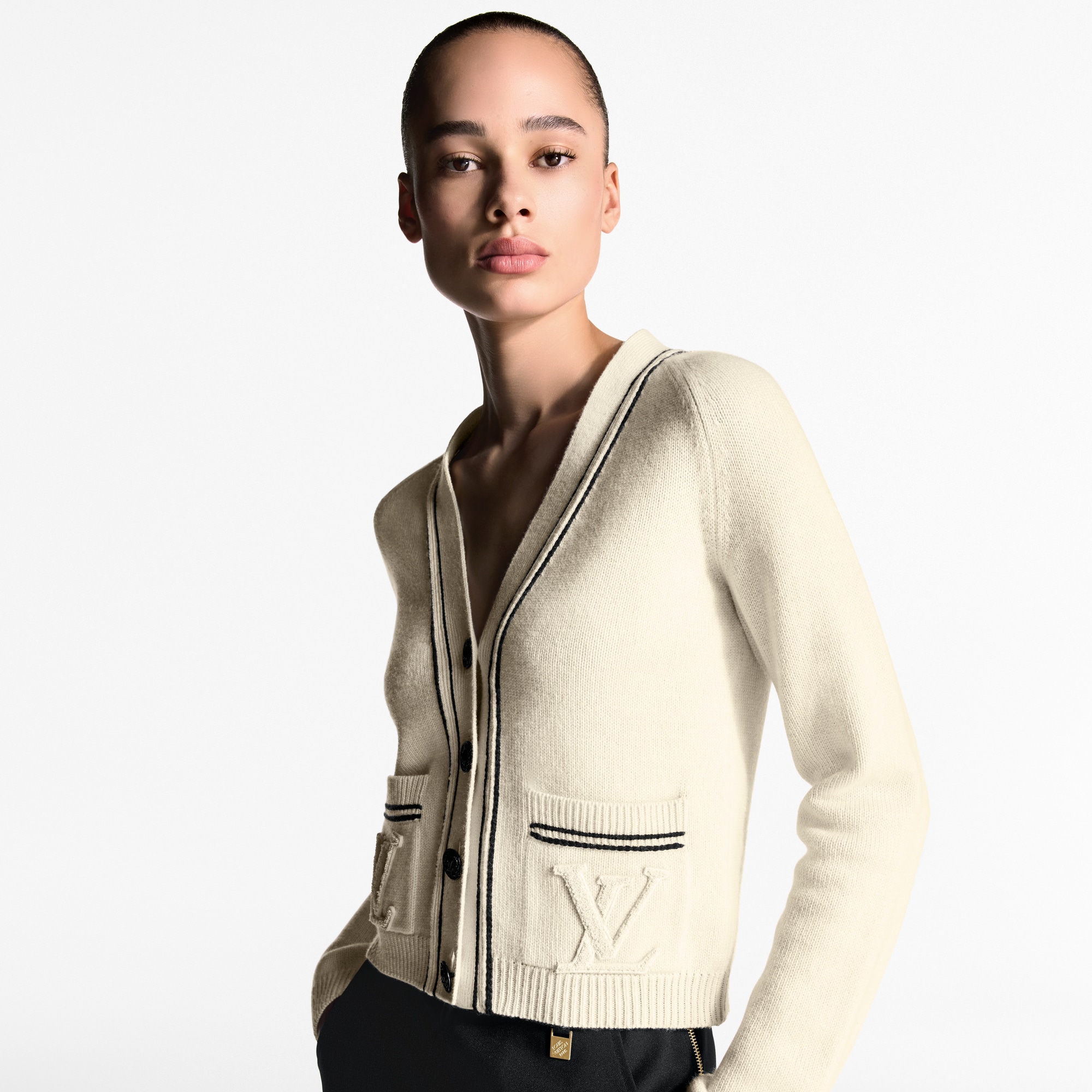 Stripe Accent Cardigan   in Women