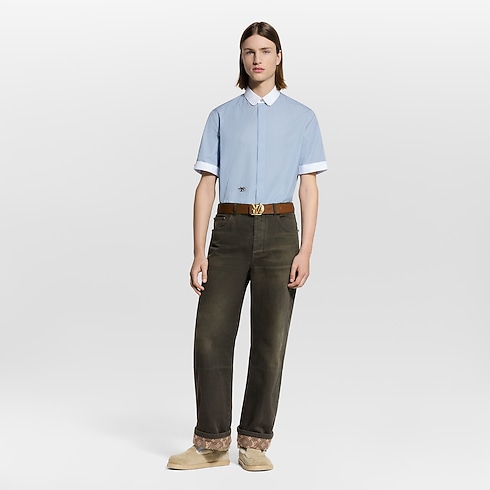 Striped Short-Sleeved Shirt in Men's Ready-to-Wear Shirts collections by Louis Vuitton (Product zoom)