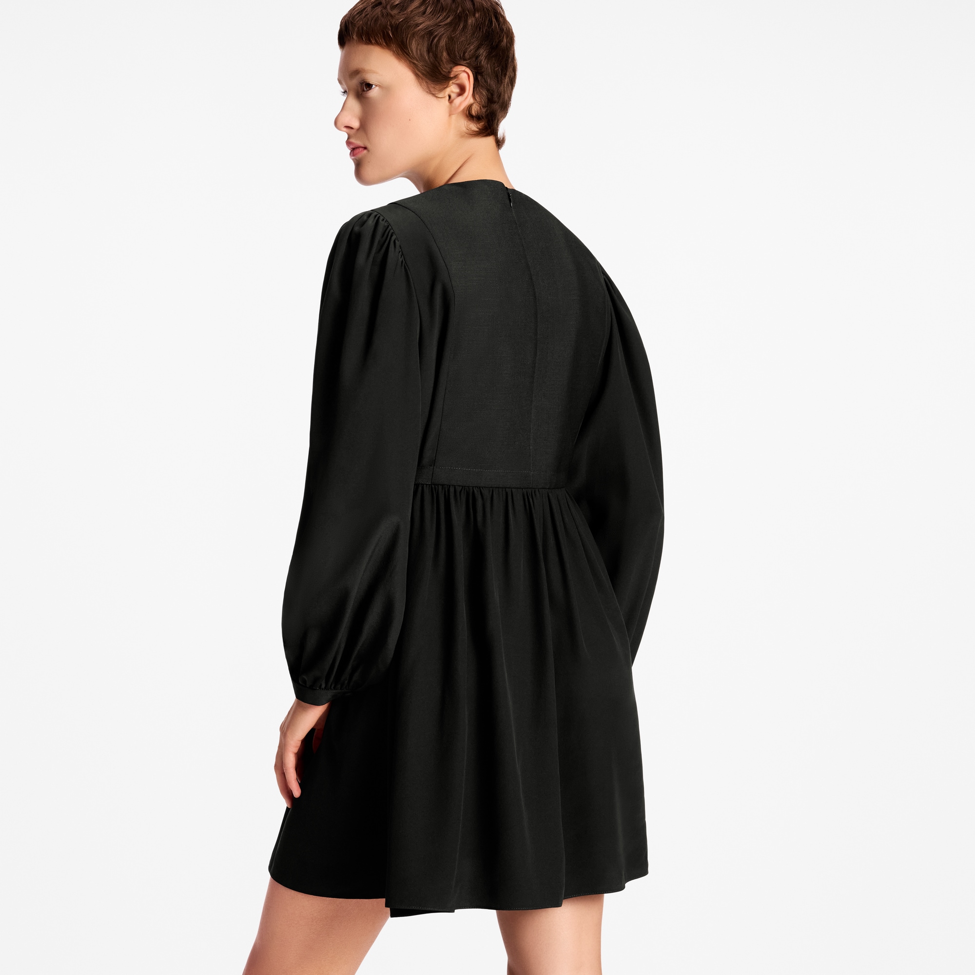 Stud Collar Long-Sleeved Dress  in Women