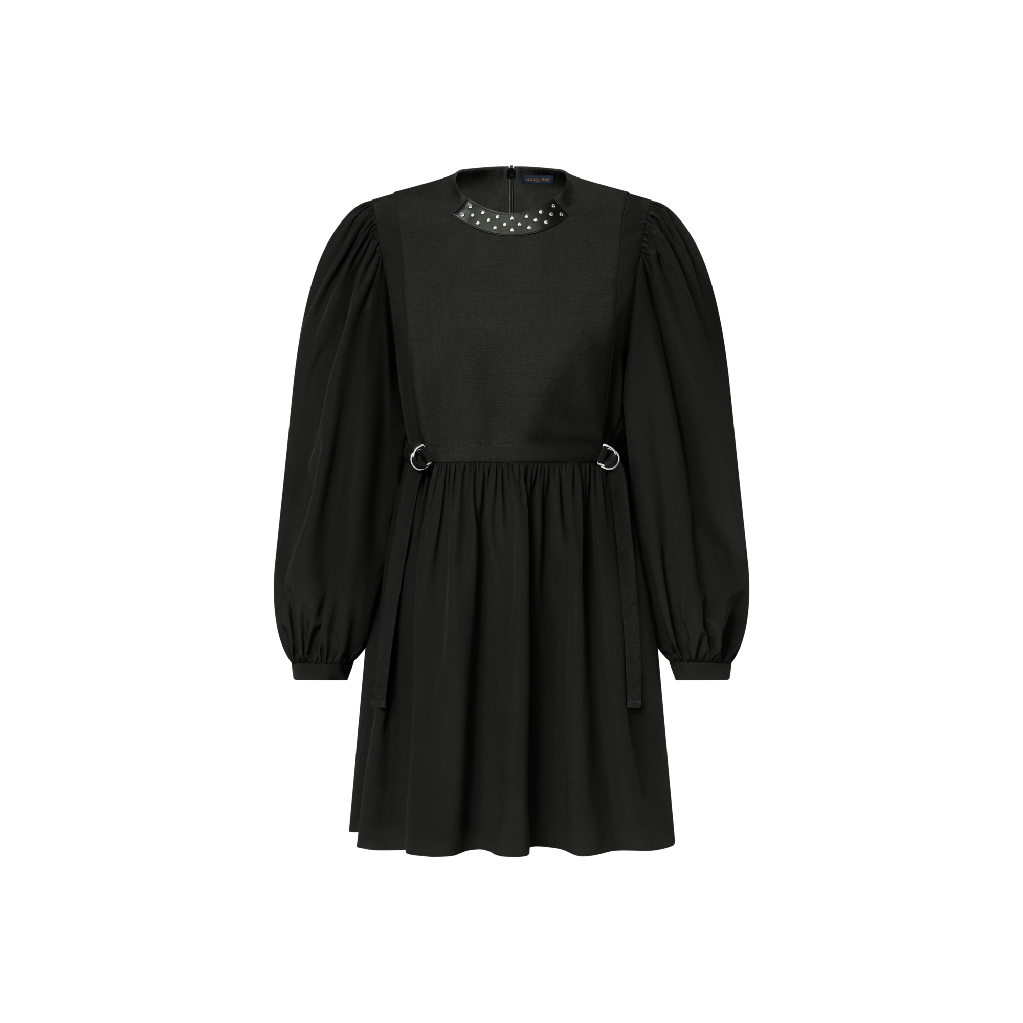 Stud Collar Long-Sleeved Dress  in Women