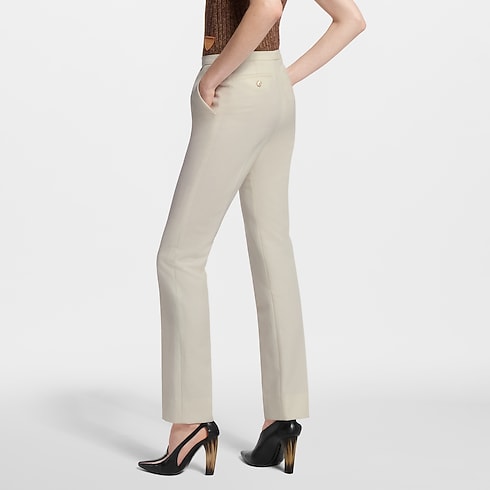 Tailored Slim-Fit Pants cropped worn view