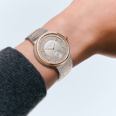 Tambour, Automatic, 40mm, Steel and Rose Gold in Watches's All Watches } collections by Louis Vuitton (Product zoom)