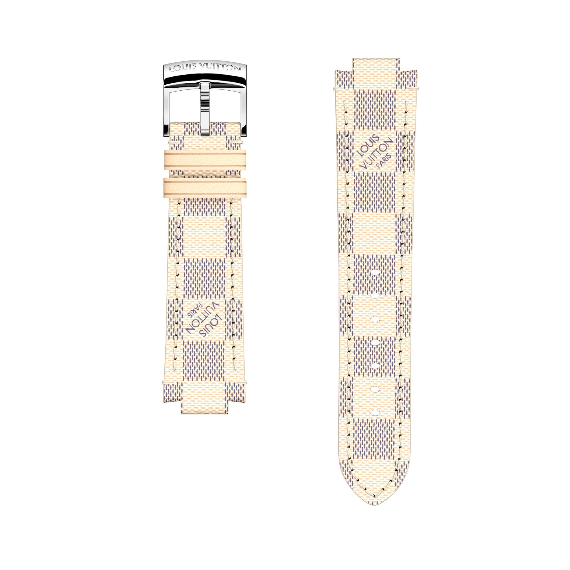 Tambour Damier Azur Canvas Strap  in Women