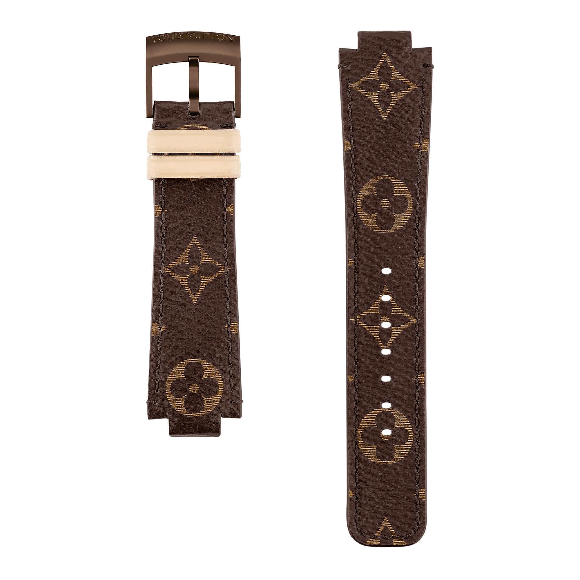 Tambour Monogram Canvas Strap  in Watches