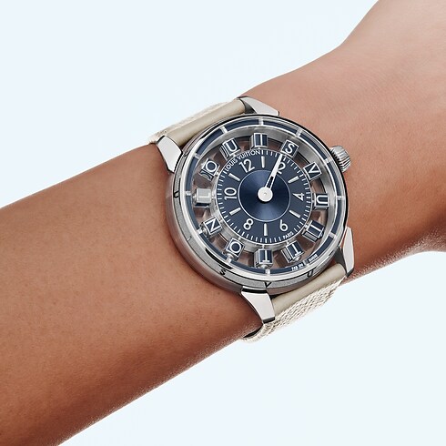 Tambour Taiko Spin Time Air, Automatic, 42.5mm, White gold in Watches's All Watches } collections by Louis Vuitton (Product zoom)