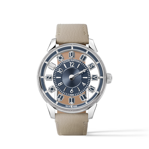 Tambour Taiko Spin Time Air, Automatic, 42.5mm, White gold in Watches's All Watches } collections by Louis Vuitton (Product zoom)