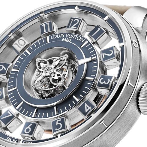 Tambour Spin Time Air Flying Tourbillon, Automatic, 42.5mm, White gold side view