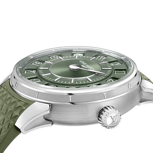 Tambour Spin Time, Automatic, 39.5mm, White gold in Watches's All Watches } collections by Louis Vuitton (Product zoom)