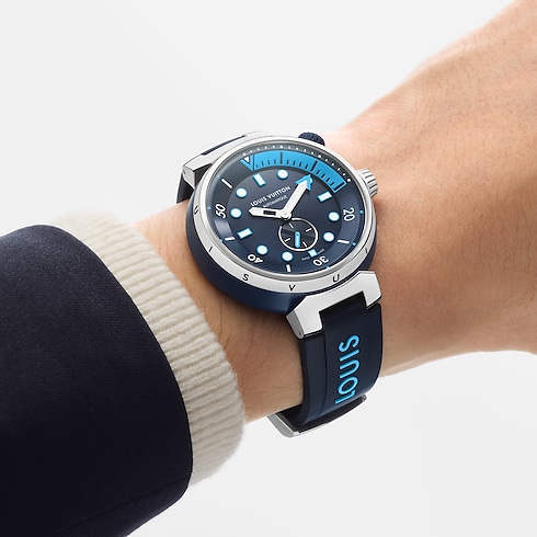 Tambour Street Diver, automatic, 44mm, steel in Watches's All Watches } collections by Louis Vuitton (Product zoom)