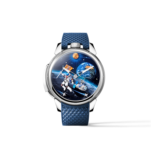 Tambour Taiko Galactique, Manual, 46.7mm, Titanium and White Gold in Watches's All Watches } collections by Louis Vuitton (Product zoom)