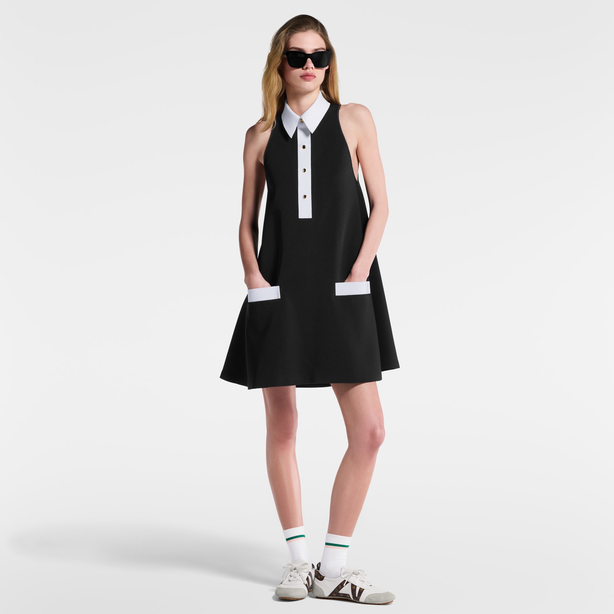 Technical Gabardine Polo Dress  in Women