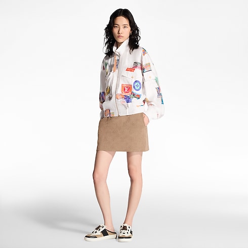 Travel Patch Bomber Jacket in Women's Ready-to-Wear Coats and Jackets collections by Louis Vuitton (Product zoom)
