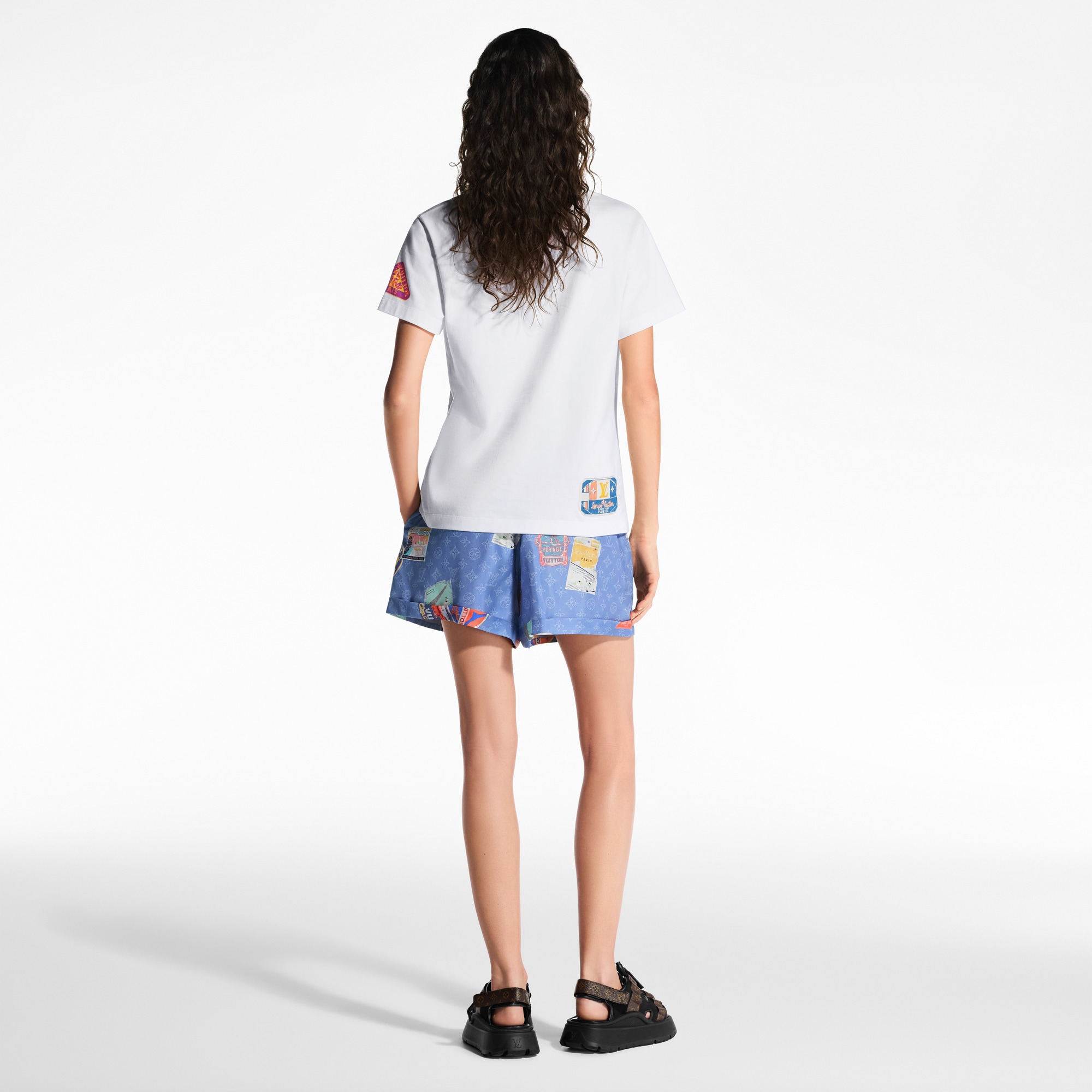 Travel Patch Print T-Shirt  in Women