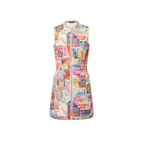 Travel Patch Zip-Up Dress in Women's Ready-to-Wear Dresses collections by Louis Vuitton (Product zoom)