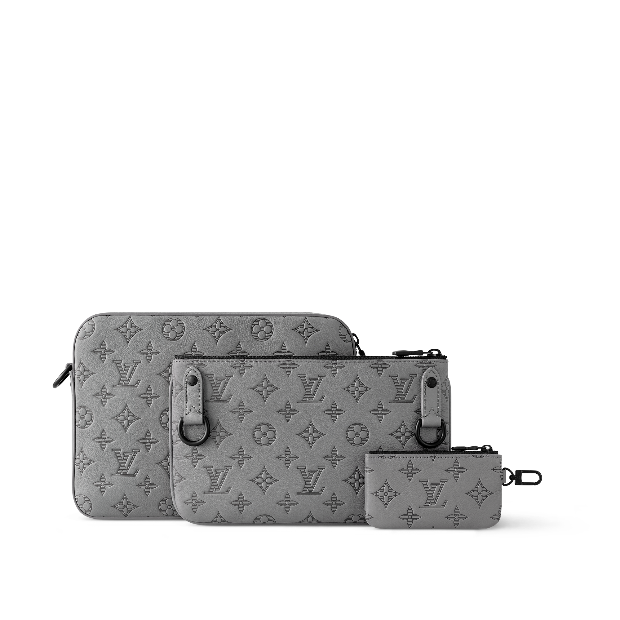 Trio Messenger  Monogram Shadow Leather in Men