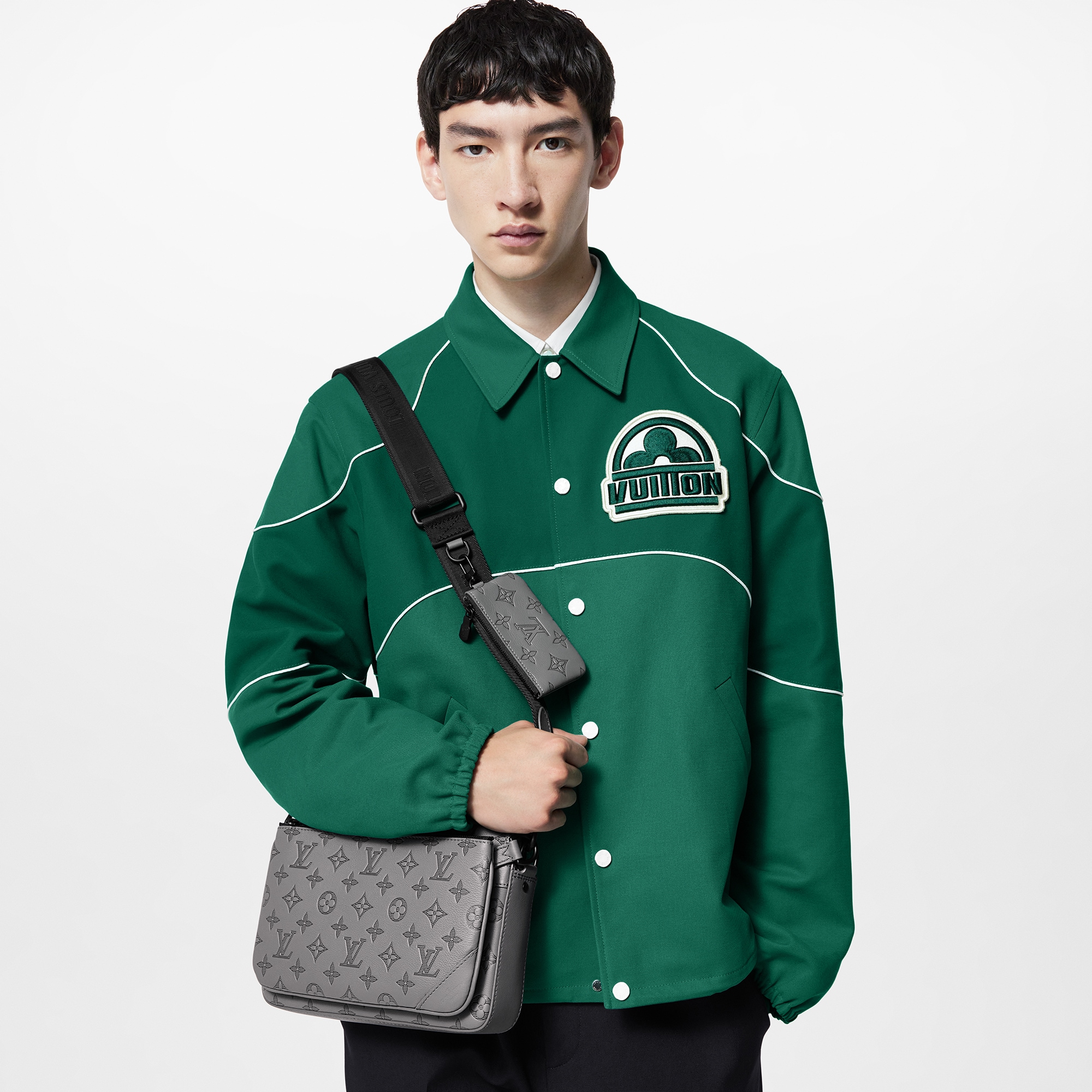 Trio Messenger  Monogram Shadow Leather in Men