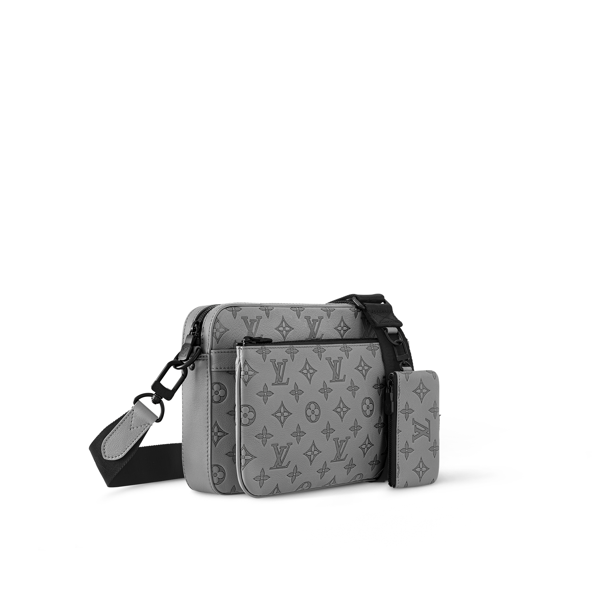 Trio Messenger  Monogram Shadow Leather in Men