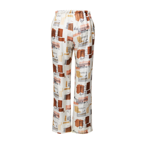 Trunk Print Pajama Pants in Women's Ready-to-Wear Pants and Shorts collections by Louis Vuitton (Product zoom)