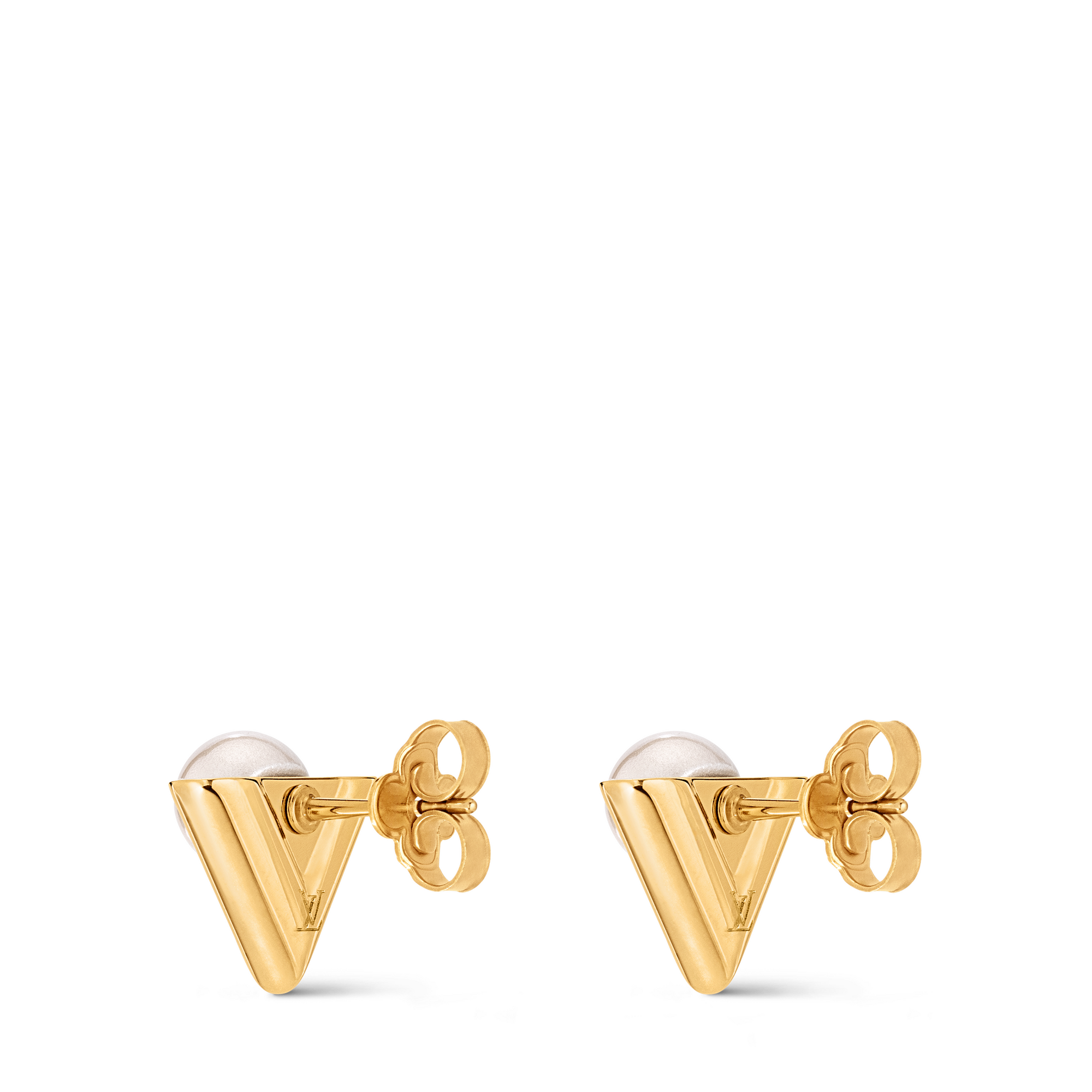 V For Vuitton Pearl And  Metal Earrings . in Women