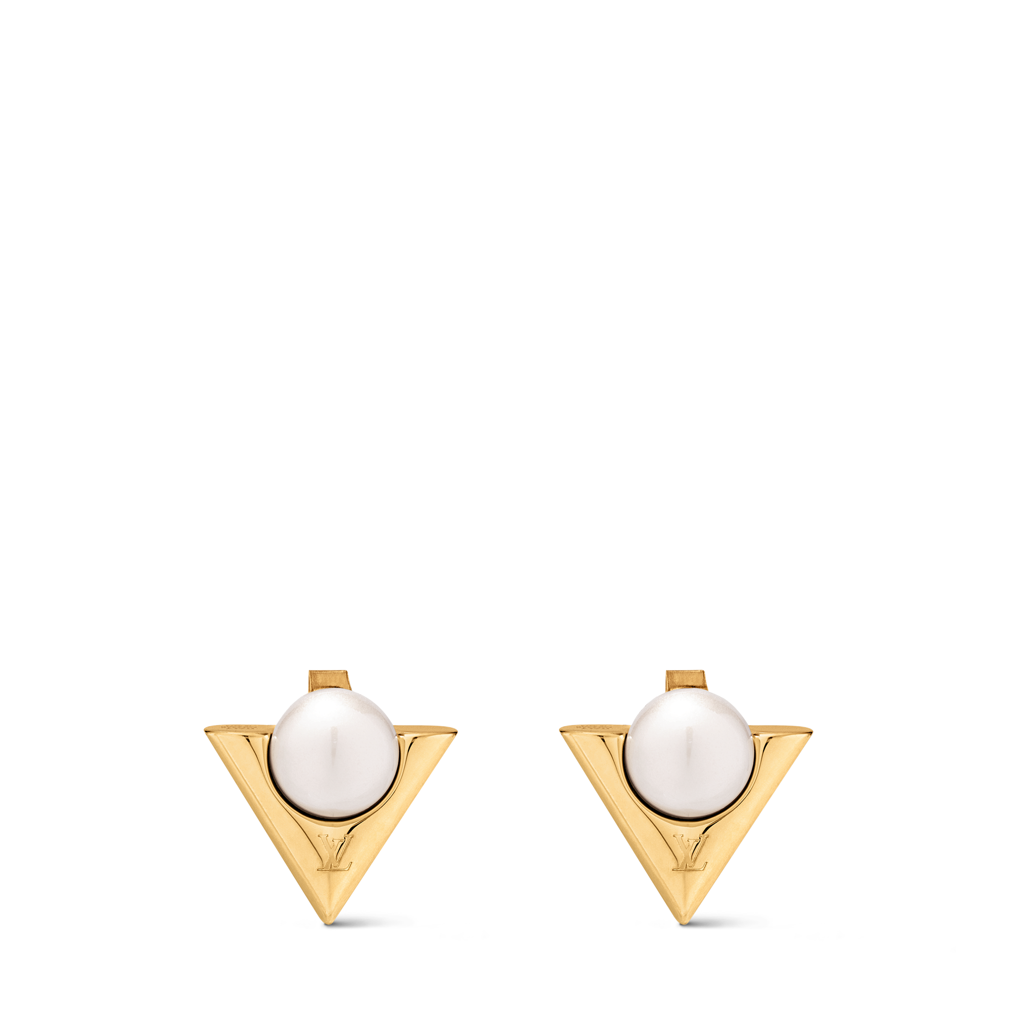 V For Vuitton Pearl And  Metal Earrings . in Women