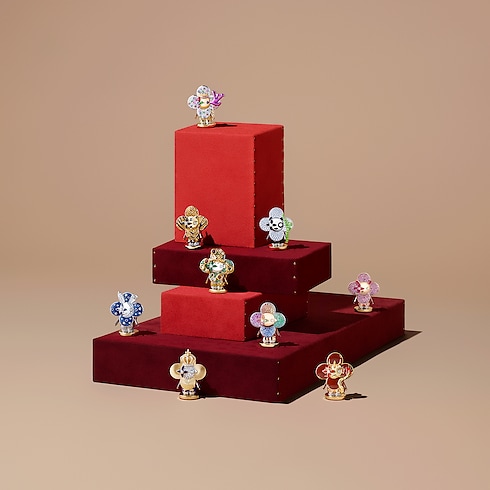 Vivienne Celebration Pendant, Yellow Gold, White Gold, Titanium, Diamonds and Colored Gemstones in Jewellery's Categories Necklaces and Pendants collections by Louis Vuitton (Product zoom)