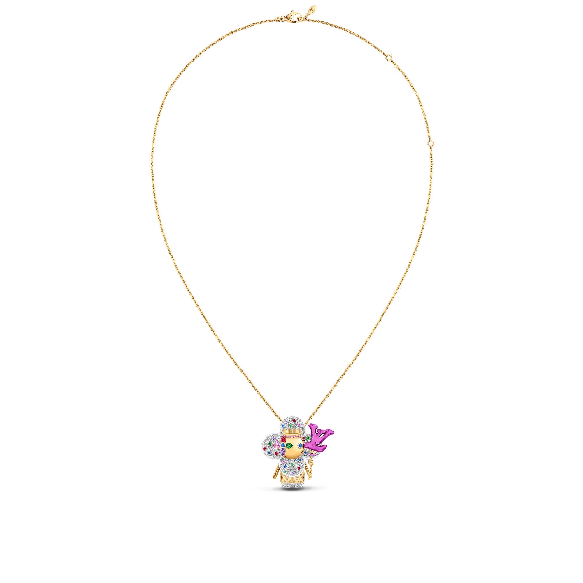 Vivienne Celebration Pendant, Yellow Gold, White Gold, Titanium, Diamonds and Colored Gemstones  in Jewellery