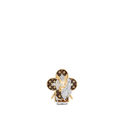 Vivienne Horse Pendant, Yellow Gold, White Gold, Lacquer & Diamonds in Les Extraordinaires's Jewelry Necklaces and Pendants collections by Louis Vuitton (Product zoom)