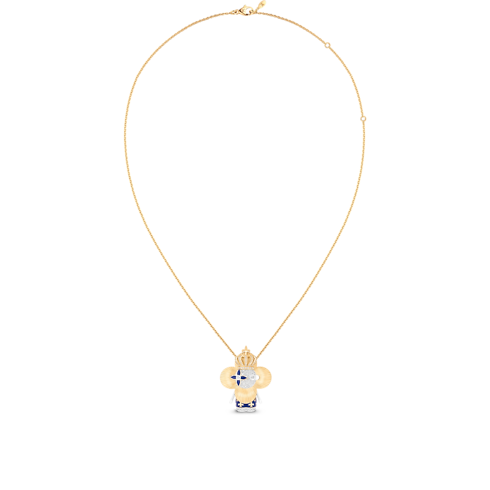 Vivienne Royal Pendant, Yellow Gold, White Gold, Lacquer & Diamonds in Jewellery's Categories All Fine Jewellery collections by Louis Vuitton (Product zoom)