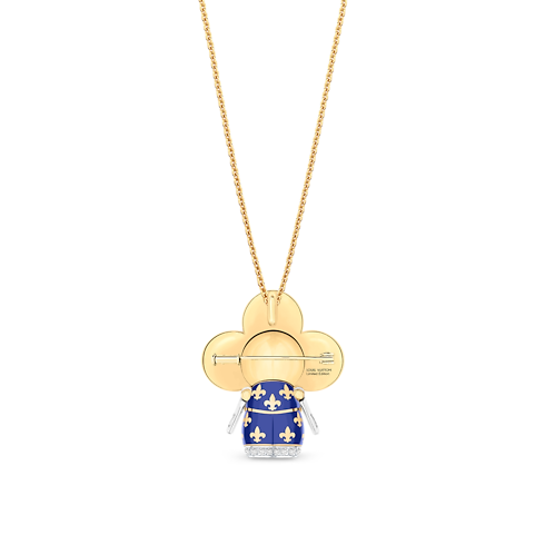 Vivienne Royal Pendant, Yellow Gold, White Gold, Lacquer & Diamonds in Jewellery's Categories All Fine Jewellery collections by Louis Vuitton (Product zoom)