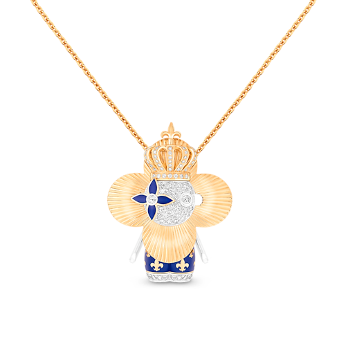 Vivienne Royal Pendant, Yellow Gold, White Gold, Lacquer & Diamonds in Jewellery's Categories All Fine Jewellery collections by Louis Vuitton (Product zoom)