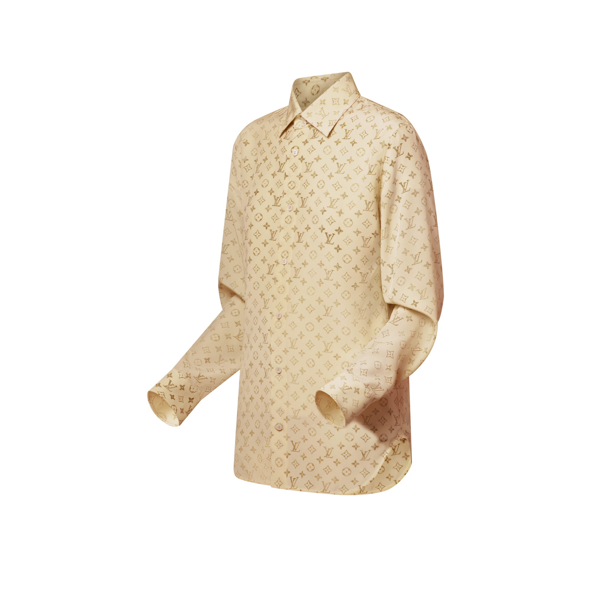 Washed Monogram Silk Shirt  in Women