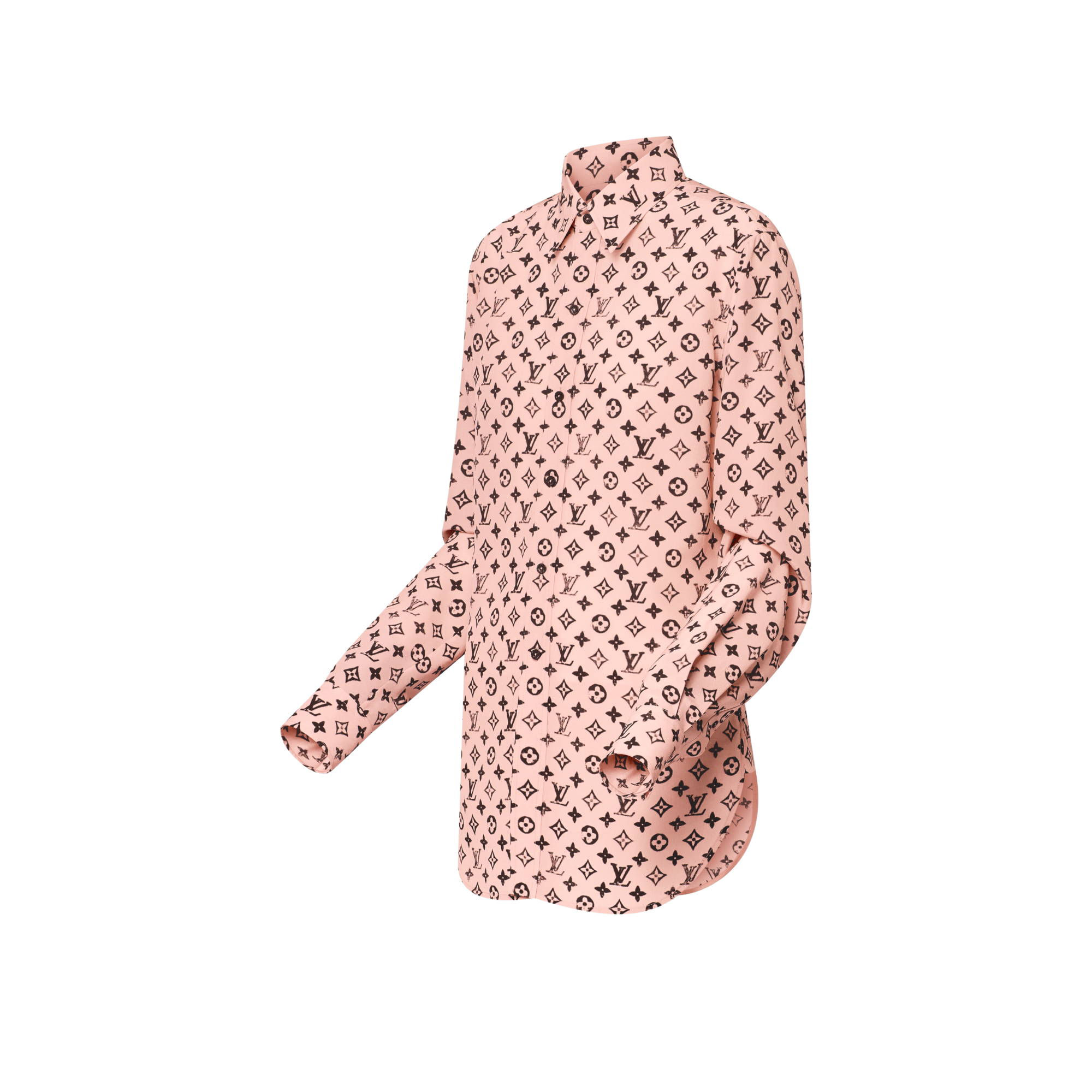 Washed Monogram Silk Shirt  in Women