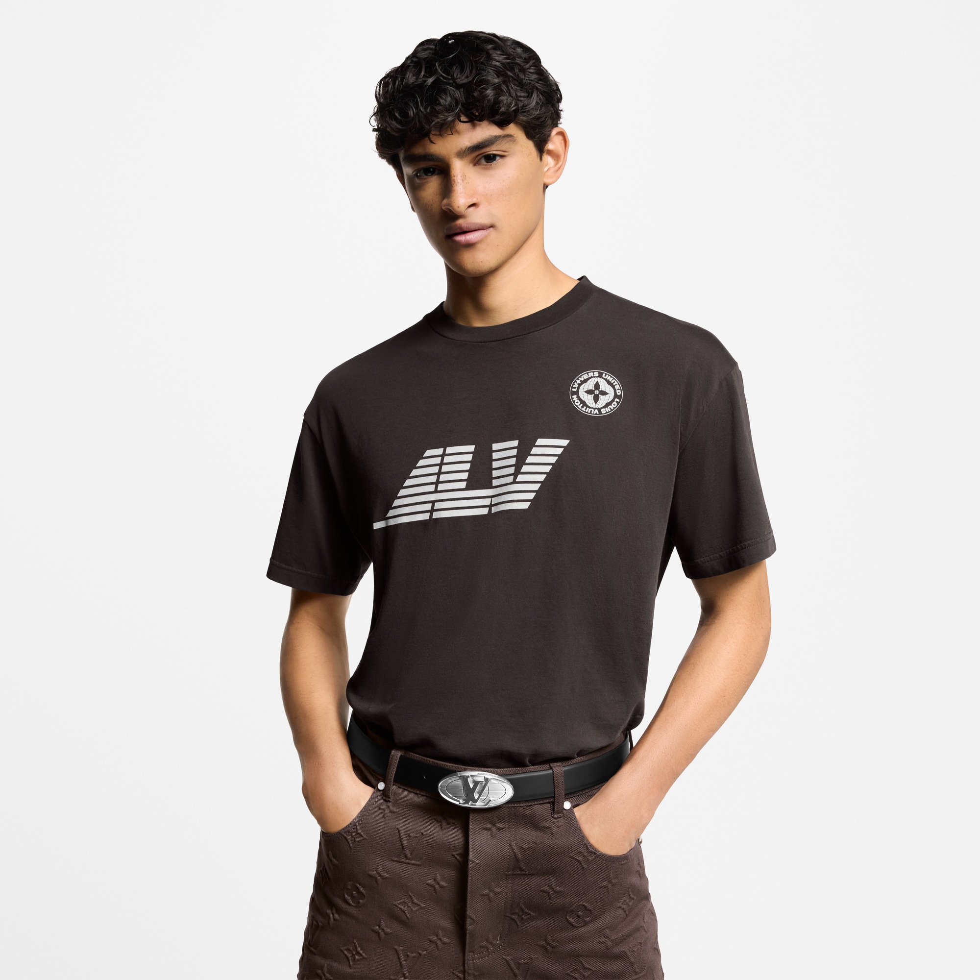 Washed Printed Cotton T-Shirt  in Men