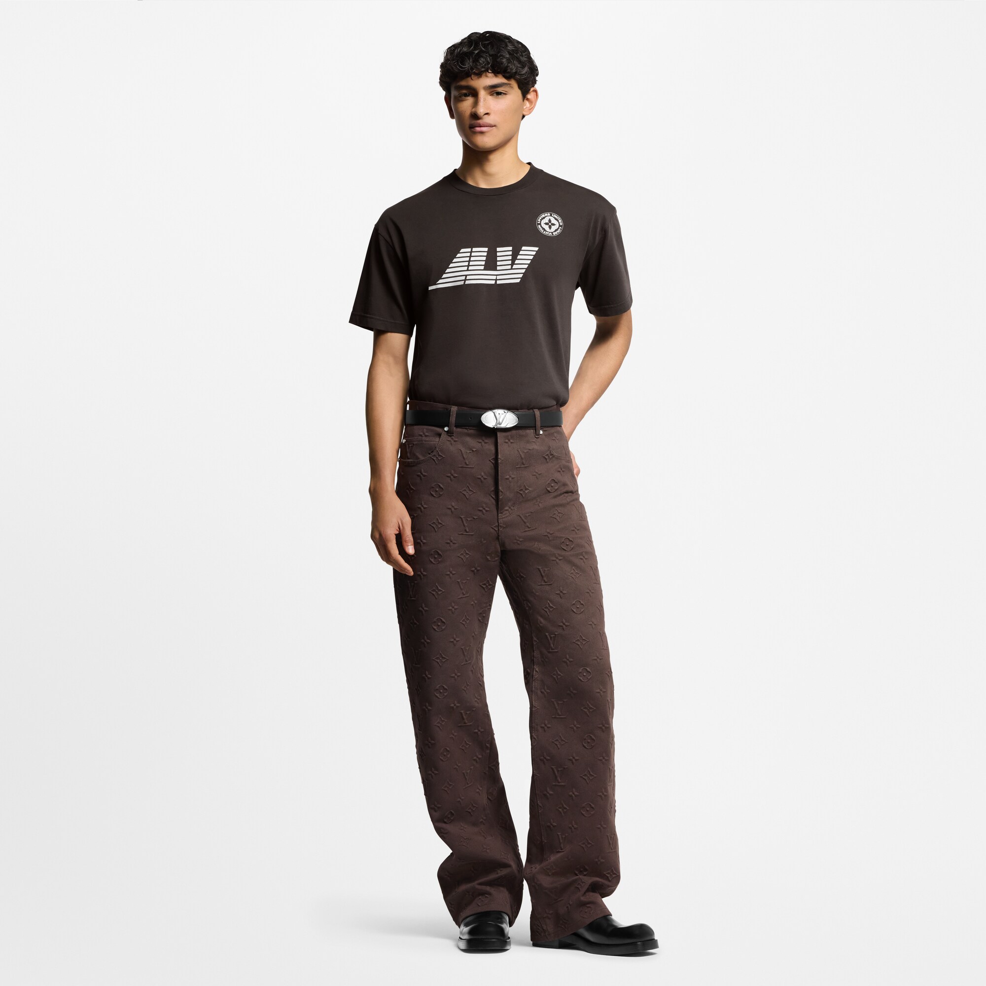 Washed Printed Cotton T-Shirt  in Men