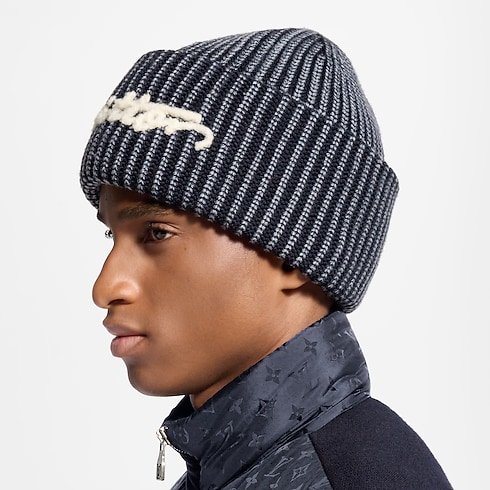 Washed Signature Beanie cropped worn view