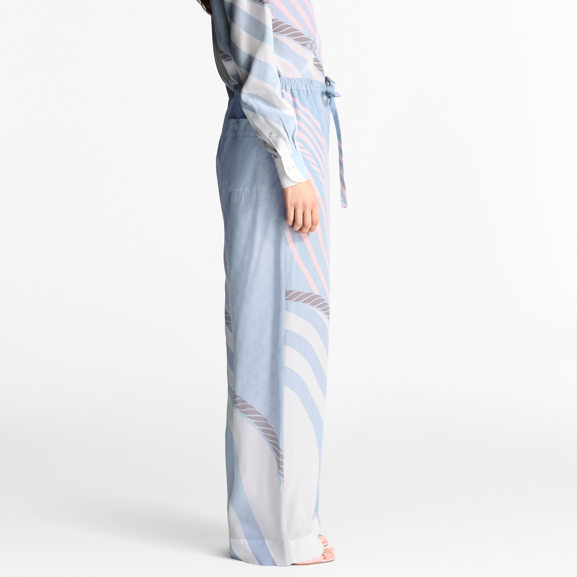 Wave Print Pajama Pants   in Women