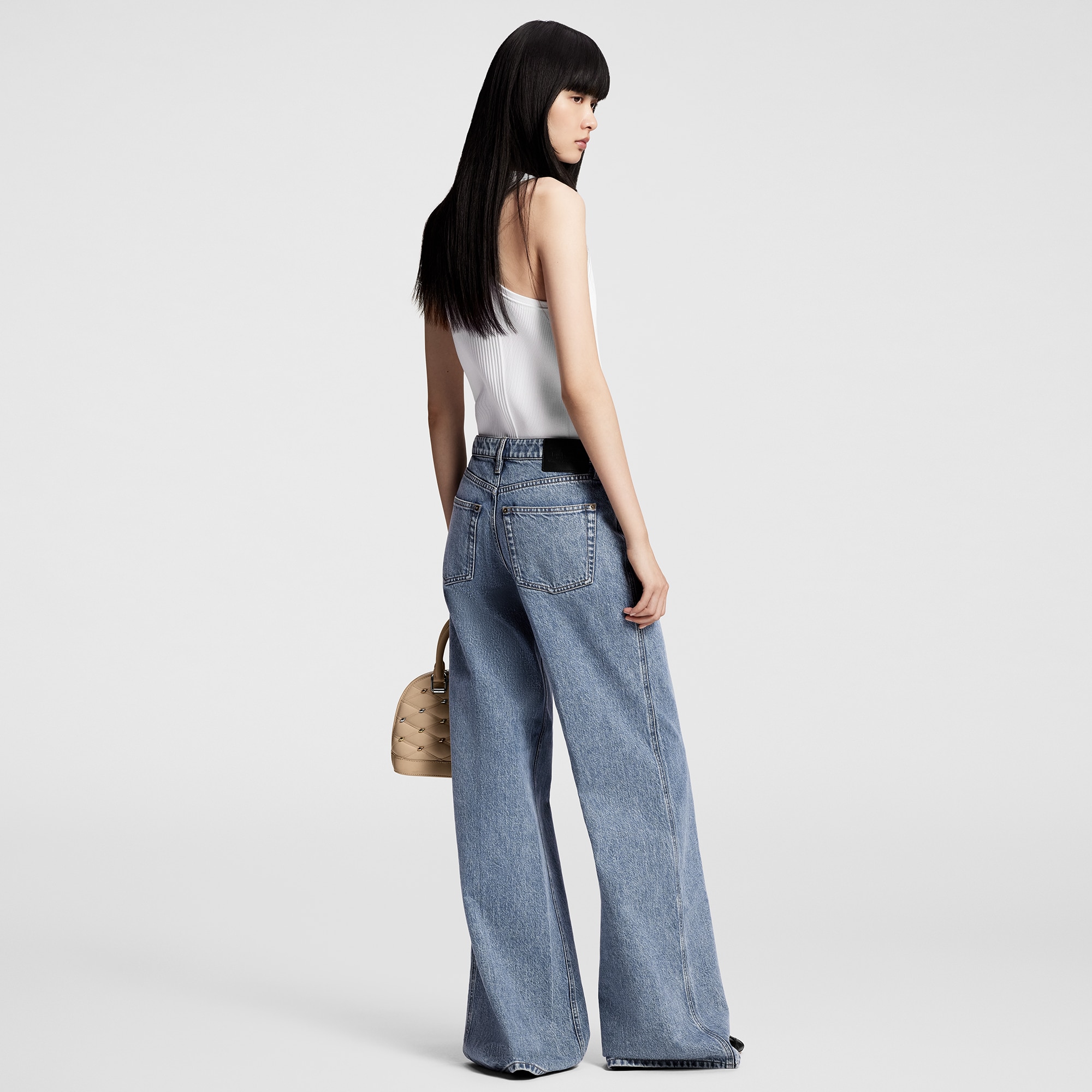 Wide-Leg Graphic Accent Jeans  in Men
