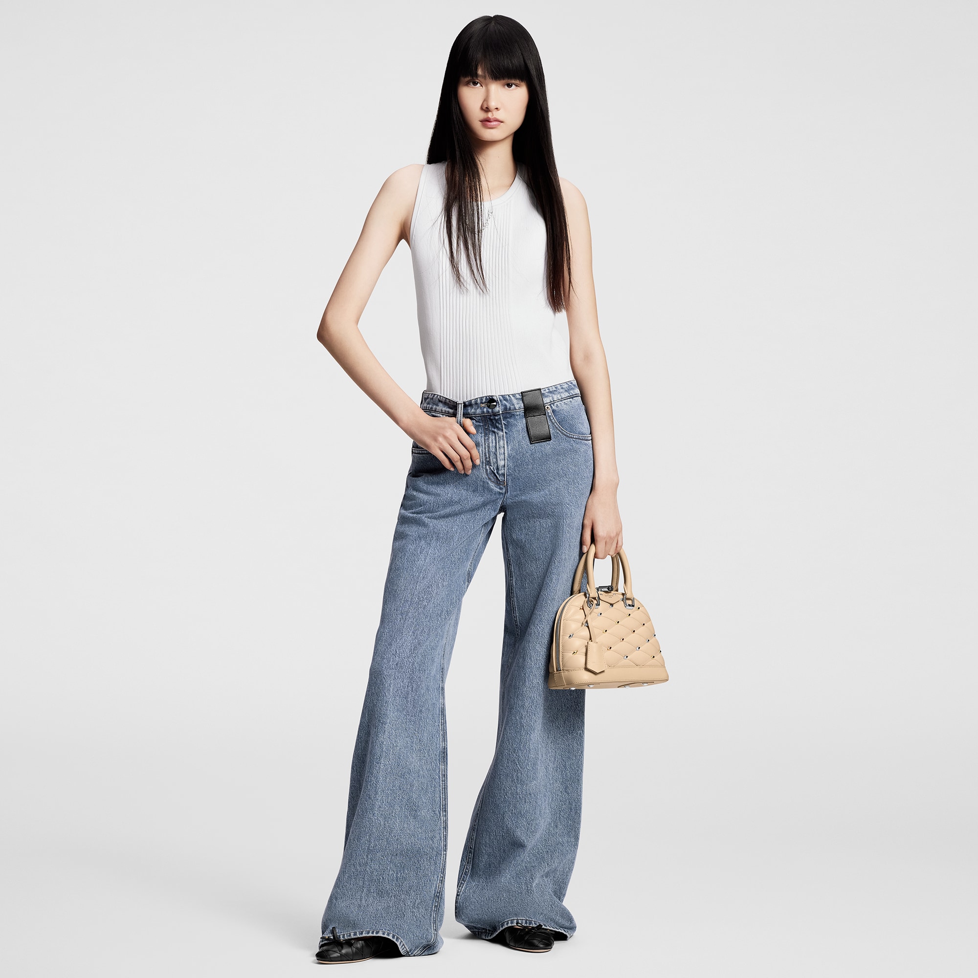 Wide-Leg Graphic Accent Jeans  in Men
