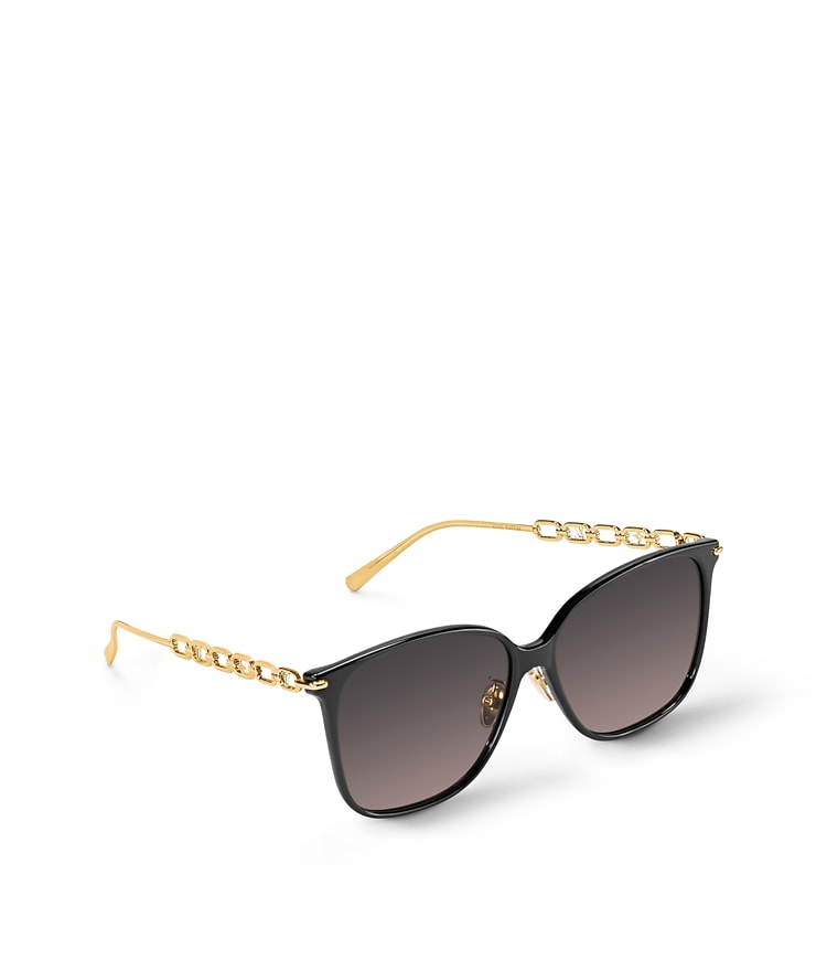 Louis Vuitton My LV Chain to Classic Square Black Cles Gold Eyewear My LV Chain Two Classique Square Sunglasses S00 - Women  main image 2